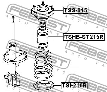 Bellow and bump for 1 shock absorber Febest TSHB-ST215R