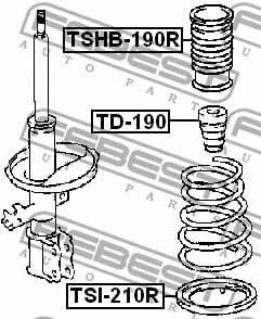 Febest Rear shock absorber boot – price 33 PLN