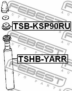 Bellow and bump for 1 shock absorber Febest TSHB-YARR
