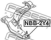 Ball joint boot Febest NBB-2Y4