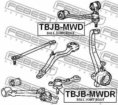 Febest Ball joint boot – price