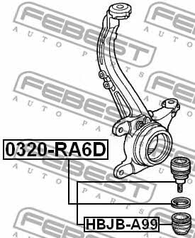 Ball joint boot Febest HBJB-A99
