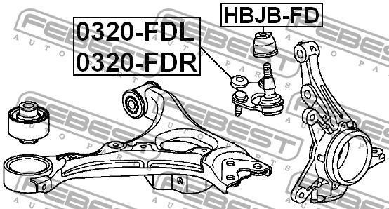 Ball joint boot Febest HBJB-FD