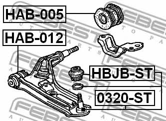 Ball joint boot Febest HBJB-ST