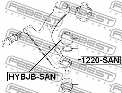 Ball joint boot Febest HYBJB-SAN