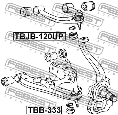 Front lower arm ball joint boot Febest TBB-333