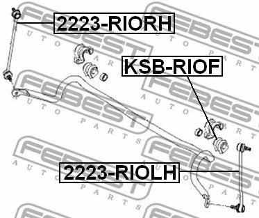 Front Left anti roll bar link Febest 2223-RIOLH