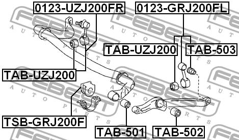 Febest Rear anti roll bar link – price 94 PLN