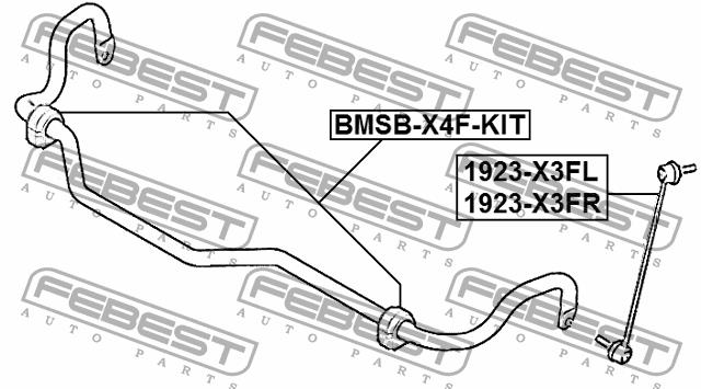 Febest Front stabilizer bar, right – price 46 PLN