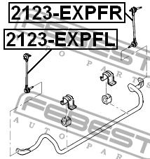 Febest Front anti roll bar link, right – price 41 PLN