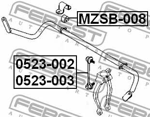 Febest Front stabilizer bar, right – price 42 PLN