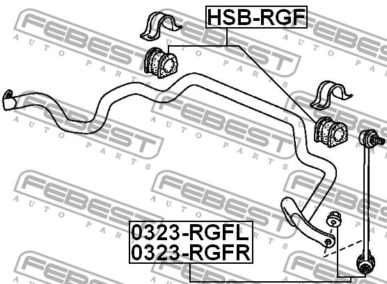 Febest Front anti roll bar link, right – price [object Object] PLN