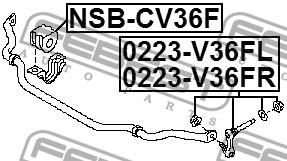 Febest Front anti roll bar link, right – price [object Object] PLN