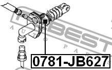 Master cylinder, clutch Febest 0781-JB627