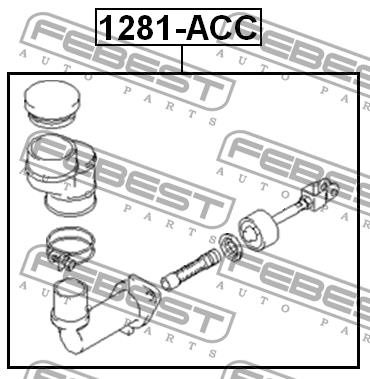 Master cylinder, clutch Febest 1281-ACC
