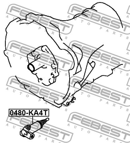 Clutch slave cylinder Febest 0480-KA4T