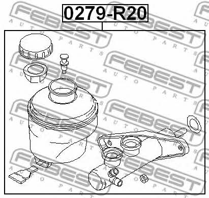 Brake Master Cylinder Febest 0279-R20