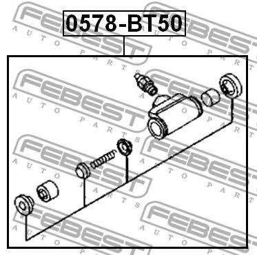 Wheel Brake Cylinder Febest 0578-BT50