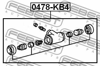 Wheel Brake Cylinder Febest 0478-KB4