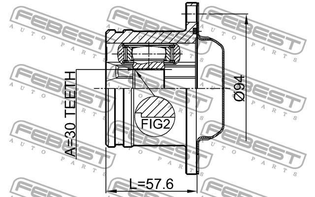 CV joint Febest 1711-TT