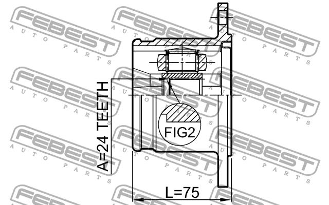 CV joint Febest 0711-GVJBLH