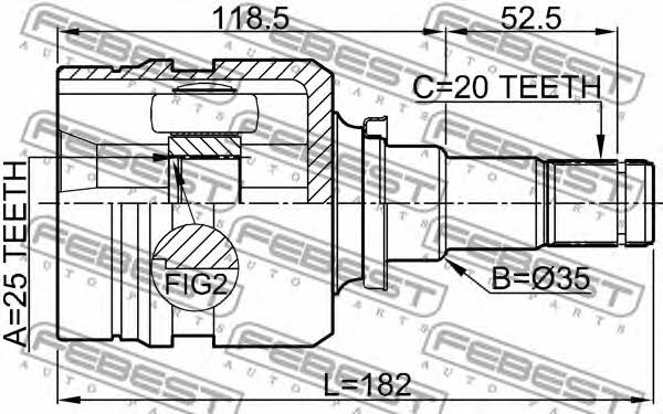 Febest CV joint – price 217 PLN