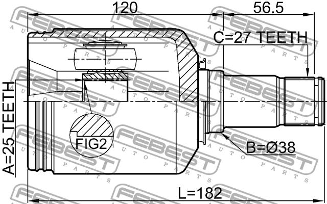 Febest CV joint – price [object Object] PLN