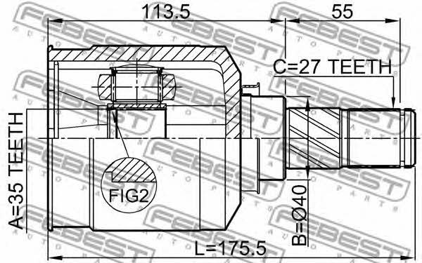 Buy Febest 0411-CW5LH at a low price in United Arab Emirates!