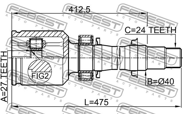 Febest CV joint – price 366 PLN