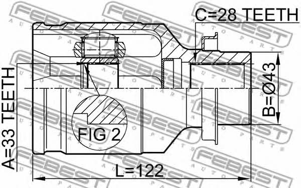 Febest CV joint – price [object Object] PLN