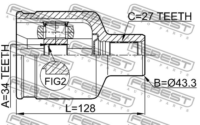 Febest CV joint – price 211 PLN