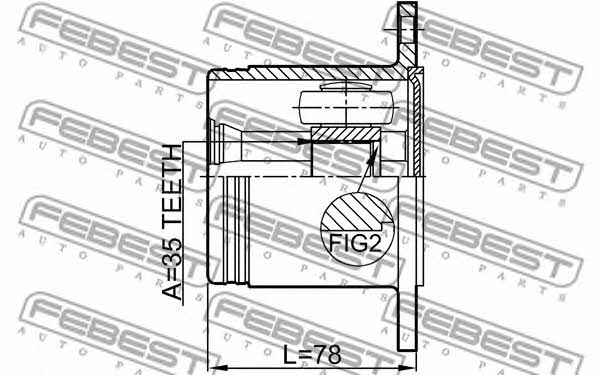CV joint Febest 0411-V97RH