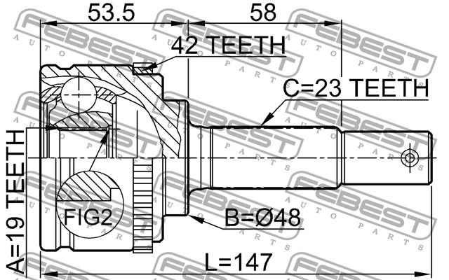 Buy Febest 0210043A42 – good price at EXIST.AE!