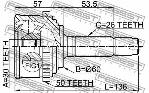 Buy Febest 0310CF4A50 – good price at EXIST.AE!
