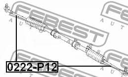 Inner Tie Rod Febest 0222-P12