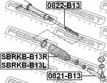 Inner Tie Rod Febest 0822-B13