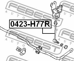 Rear anti roll bar link Febest 0423-H77R