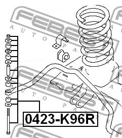 Rear stabilizer bar Febest 0423-K96R