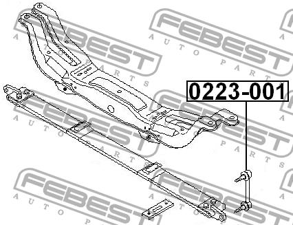 Rear anti roll bar link Febest 0223-001