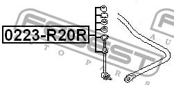 Febest Rear anti roll bar link – price [object Object] PLN