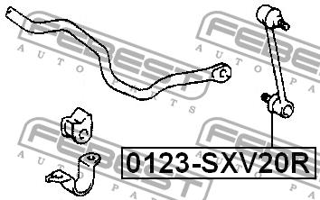 Rear anti roll bar link Febest 0123-SXV20R