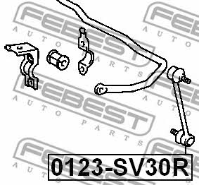 Rear anti roll bar link Febest 0123-SV30R