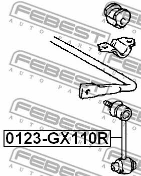 Febest Rear anti roll bar link – price [object Object] PLN
