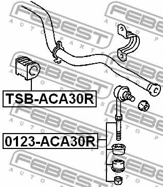 Rear stabilizer bar Febest 0123-ACA30R