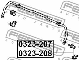 Febest Rear anti roll bar link – price 30 PLN
