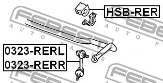 Febest Rear anti roll bar link – price 29 PLN