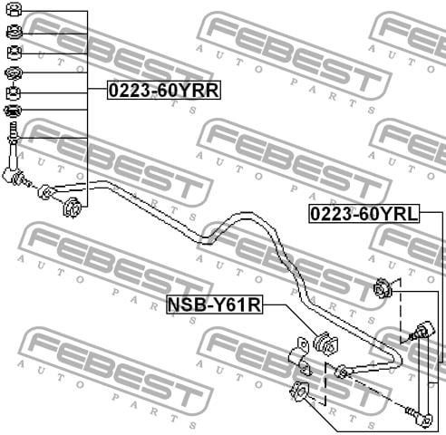 Febest Anti roll bar link, rear right – price [object Object] PLN