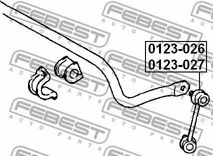 Febest Anti roll bar link, rear right – price [object Object] PLN