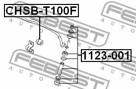 Front anti roll bar link Febest 1123-001