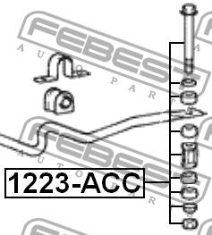 Front stabilizer bar Febest 1223-ACC